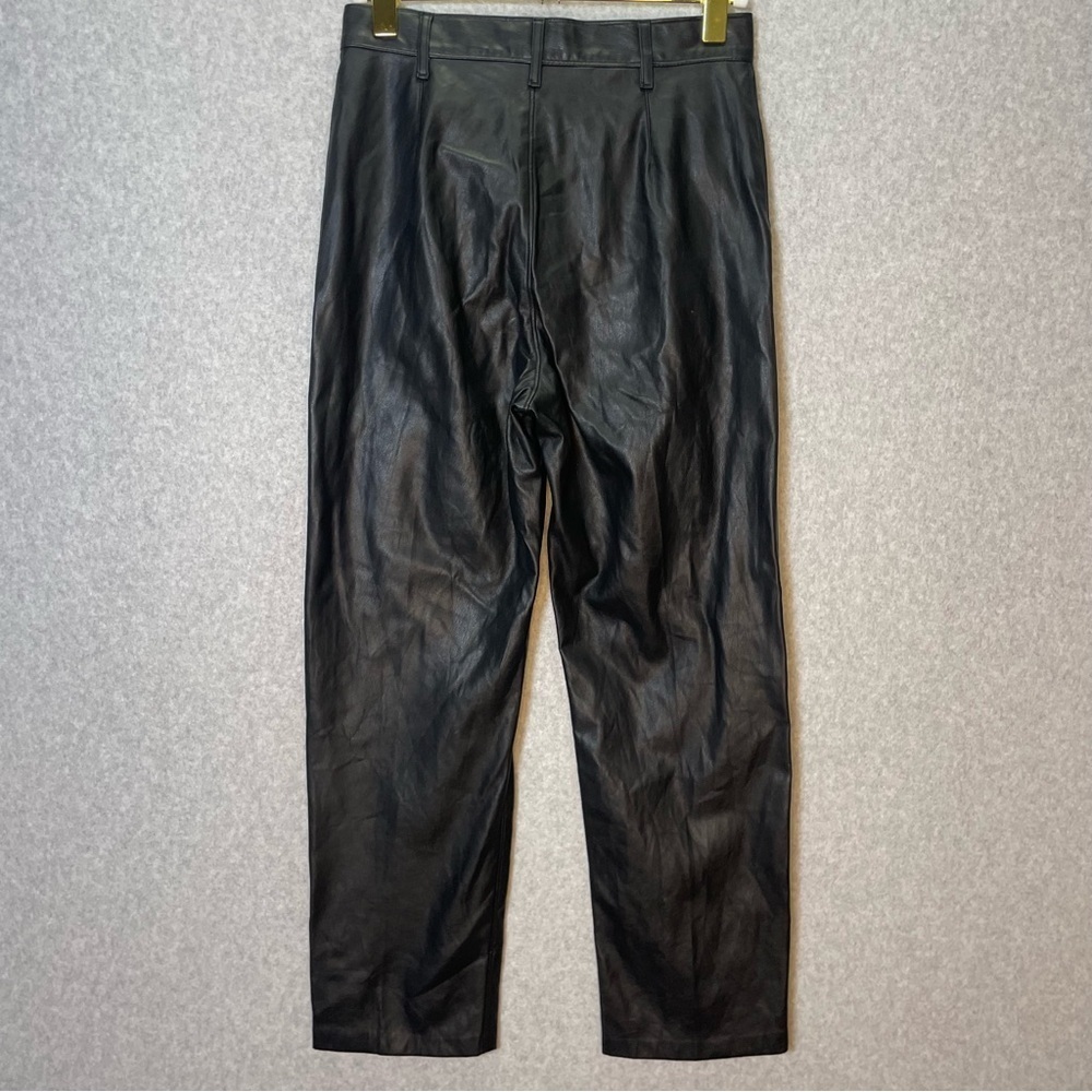 Levi’s Math Club Vegan Leather Cropped Black Slacks - Picture 8 of 9